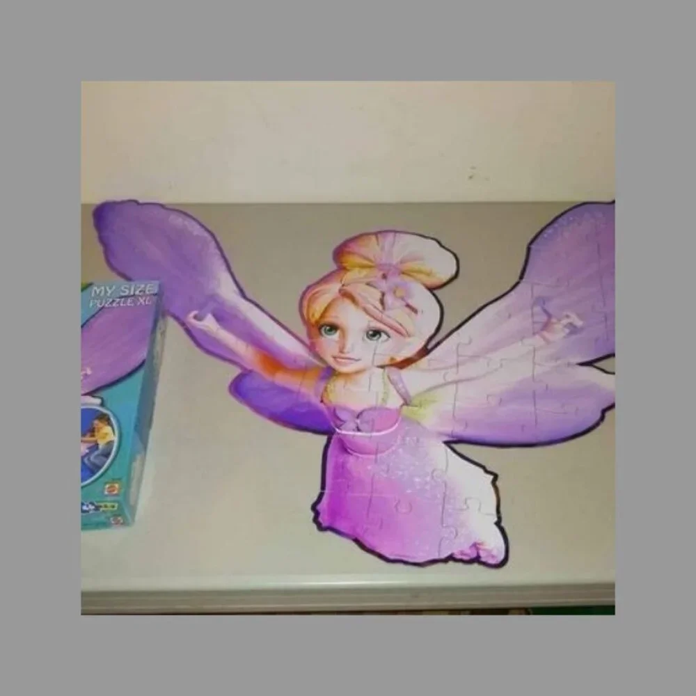 Barbie Thumbellina my Size Extra large Floor puzzle 46 pieces used